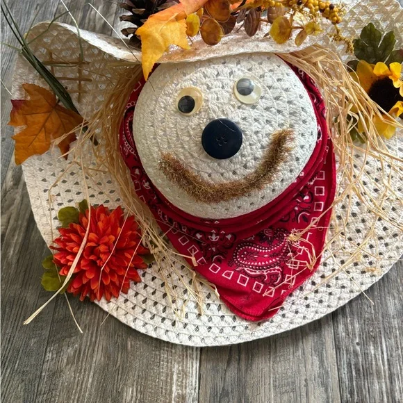 Handcrafted Fall Scarecrow Door/Wall Hanging Accents - Picture 3 of 3